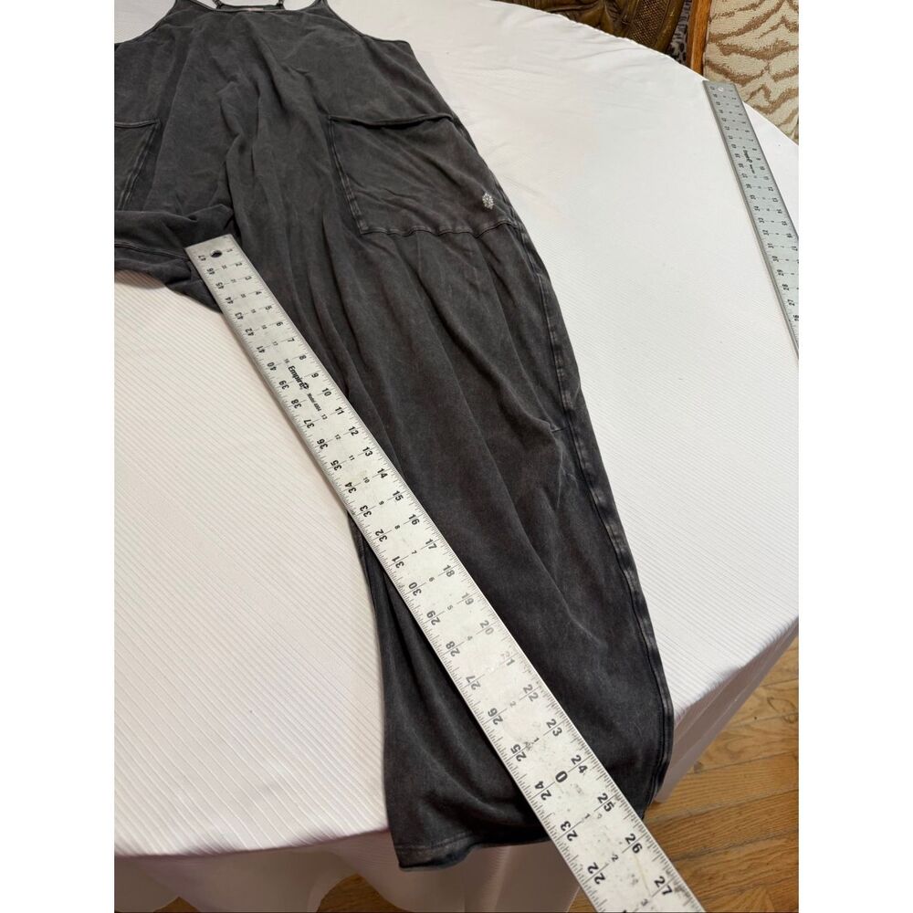 Free People FP Movement Jumpsuit Hot Shot One Piece Sz L Gray Wash Boho Slouchy - Picture 4 of 7